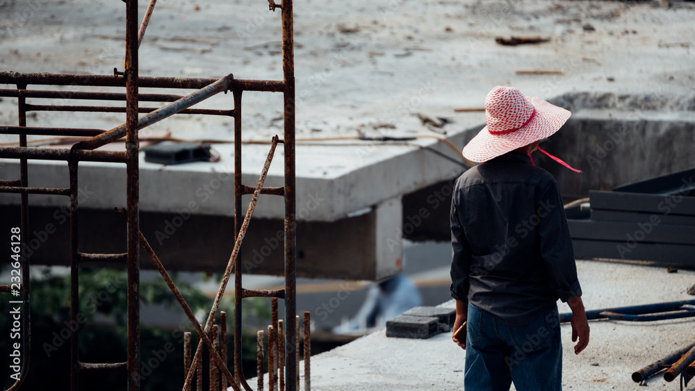 People construction worker at construction site People construction worker at construction site