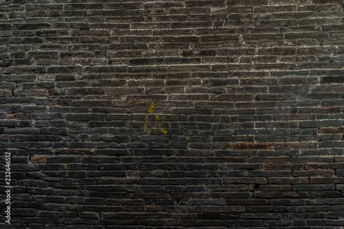 Texture of a dark brick wall