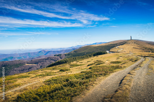 Beautiful mountain view from the path from Beklemeto to Kozya Stena, Troyan Balkan, Bulgaria