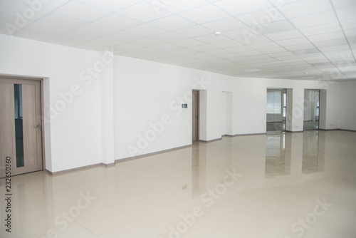 office corridor door glass, with door of light wood