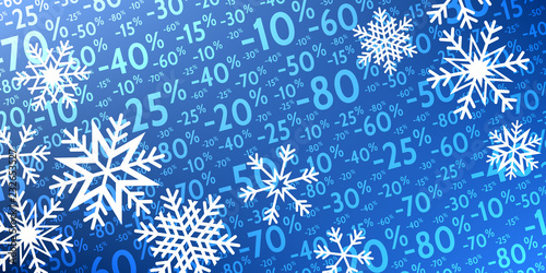 Fond de Pourcentages Hiver Bleu -10% à -80% v2