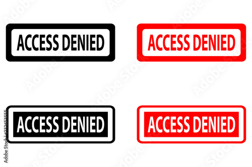 Access denied - rubber stamp - vector - black and red
