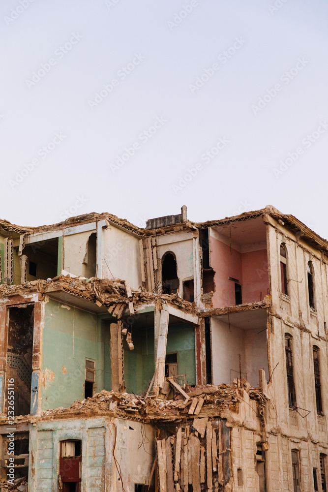 Dilapidated and broken down building in Havana, Cuba Dilapidated and broken down building in Havana, Cuba