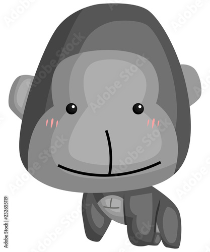 a vector of a cute gorilla
