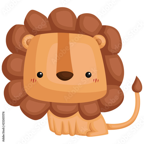 Fototapeta Naklejka Na Ścianę i Meble -  a vector of cute lion