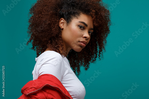 Portrait of brunette woman