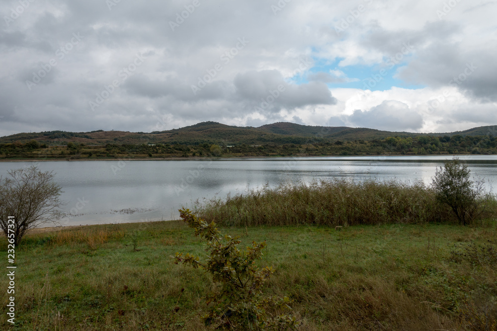 The reservoir of ullibarri-gamboa in Álava, Basque Country The reservoir of ullibarri-gamboa in Álava, Basque Country