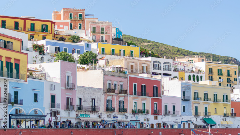 View on the boulevard of Ponza harbour