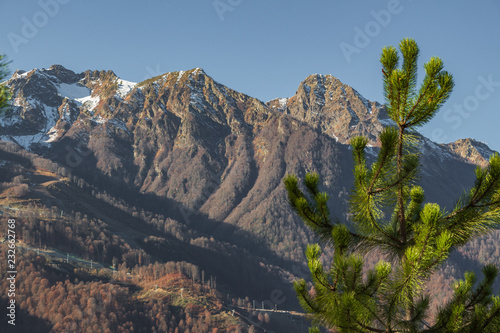 View of mountains. Rosa Khutor. photo