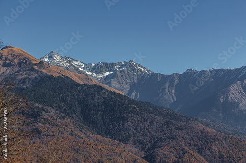 View of mountains. Rosa Khutor. photo