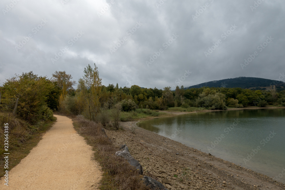 The reservoir of ullibarri-gamboa in Álava, Basque Country