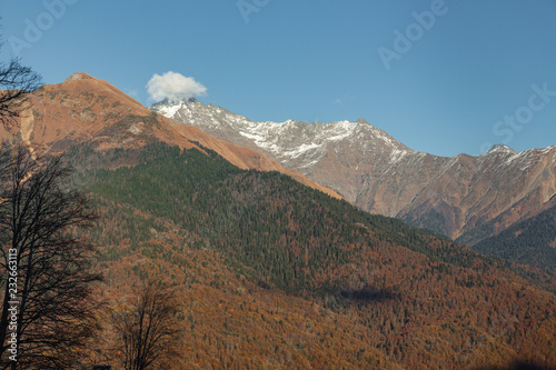 Landscape in the mountains. Rosa Khutor. photo