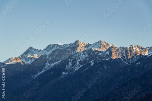 Mountains in winter. Rosa Khutor.