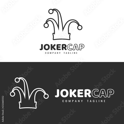 Logo template. Joker hat logo.