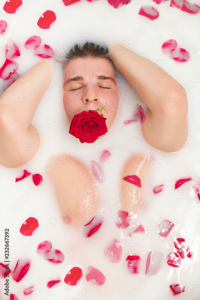 The guy takes Spa treatments The guy takes Spa treatments