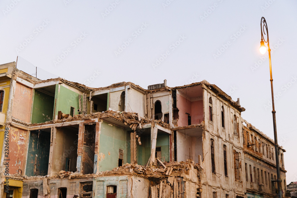 Dilapidated and broken down building in Havana, Cuba Dilapidated and broken down building in Havana, Cuba
