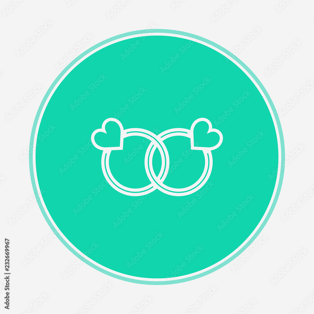 Rings vector icon sign symbol