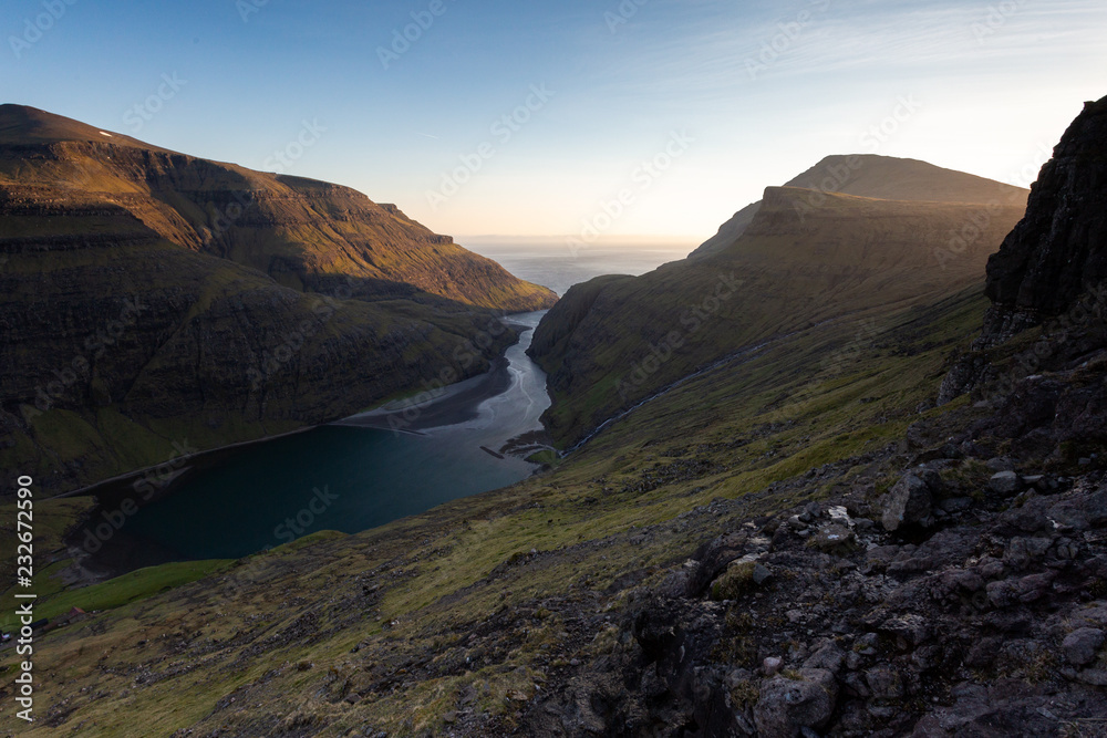 The beautiful lakes of Faroe Islands