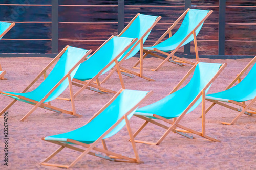 Sun beds. Relax on the beac...