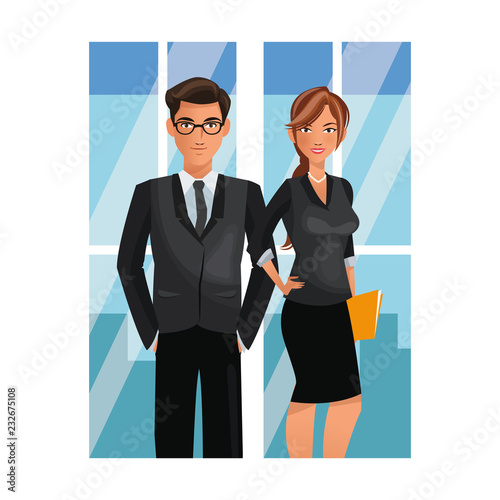 Executive business coworkers