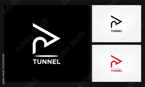 tunnel icon construction logo
