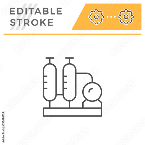 Refinery plant line icon