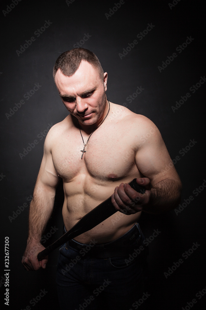 gangster with a bat, strongman