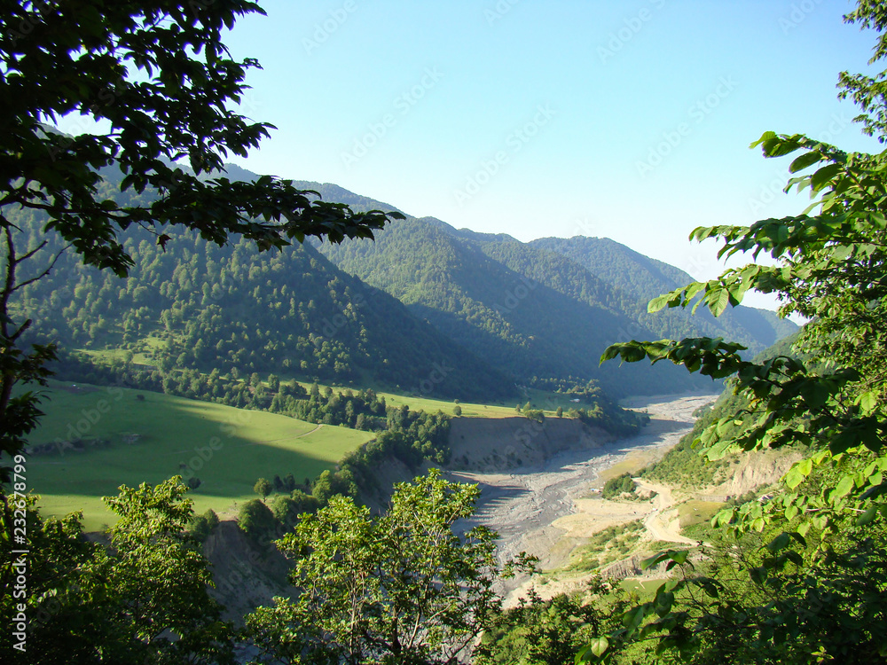 mountain river gorge