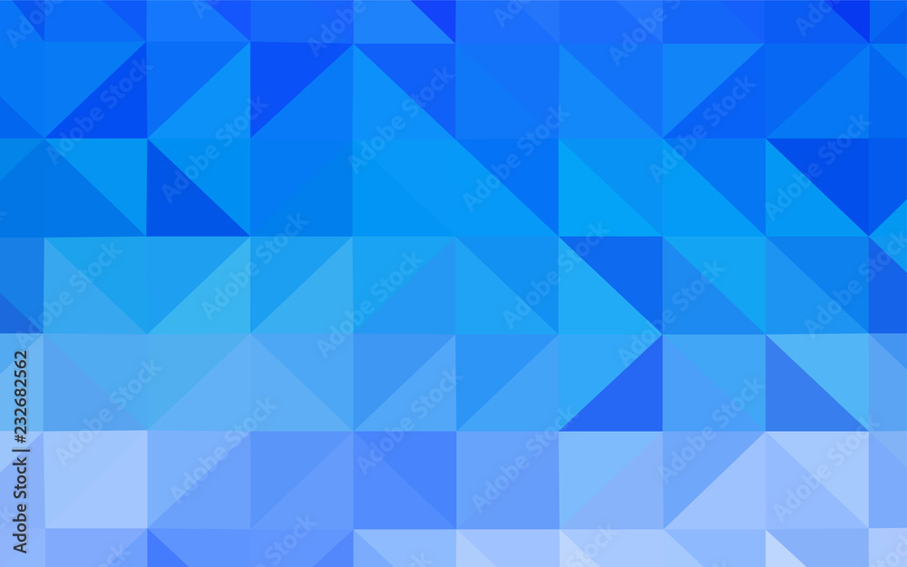 Light BLUE vector triangle mosaic cover. Light BLUE vector triangle mosaic cover.