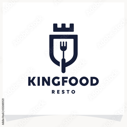 King Food Logo Design Template