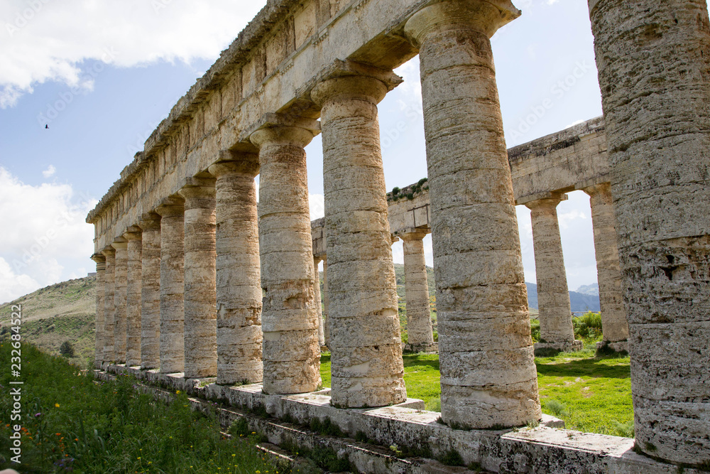 Columns of a greek temple in Sicily