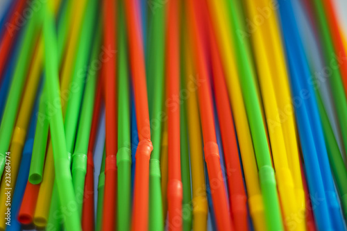 Colorful drinking straws for background