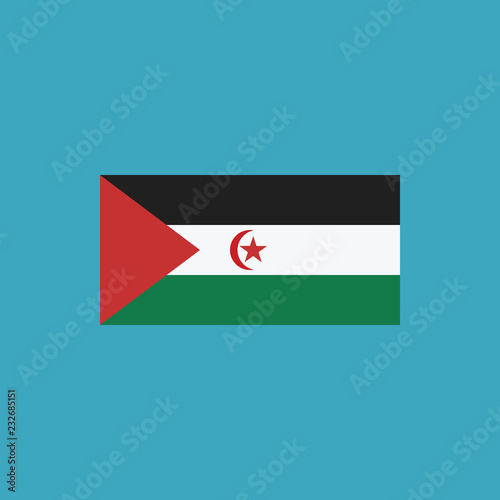Free Download Western Sahara flag icon in flat design - GFXLoad
