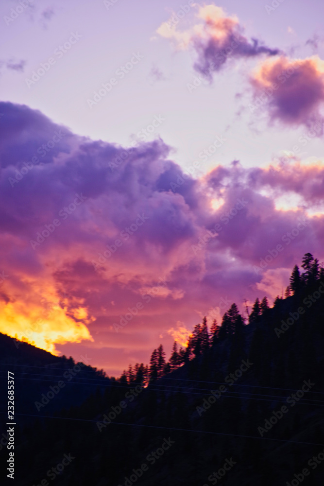 sunset Rocky Mountains