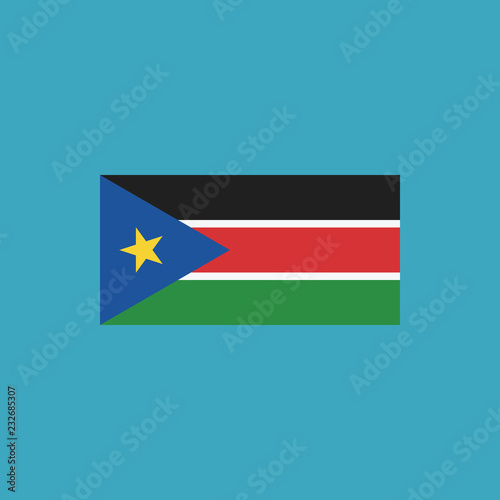 Free Download South Sudan flag icon in flat design - GFXLoad