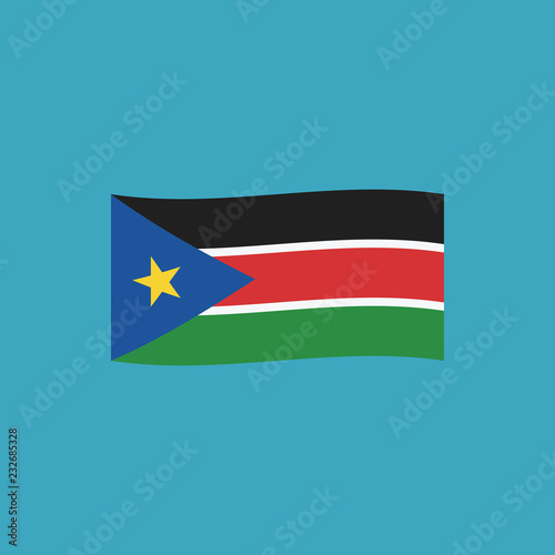 Free Download South Sudan flag icon in flat design - GFXLoad