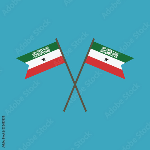 Somaliland flag icon in flat design photo