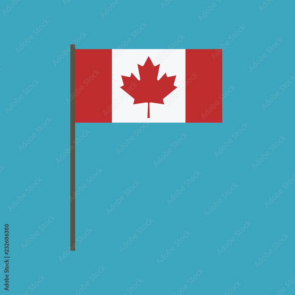 Canada flag icon in flat design Canada flag icon in flat design