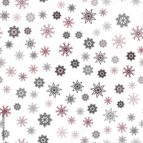 Wallpaper Mural Dark Red vector seamless texture with colored snowflakes. Torontodigital.ca