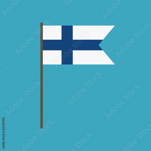 Finland flag icon in flat design