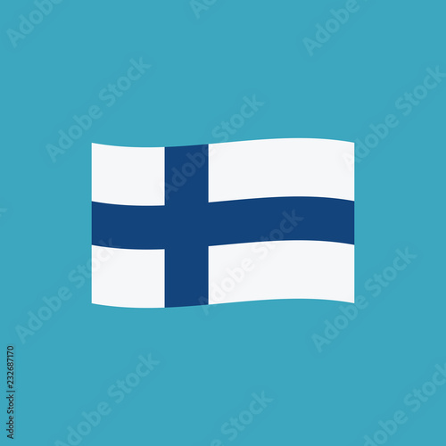 Finland flag icon in flat design