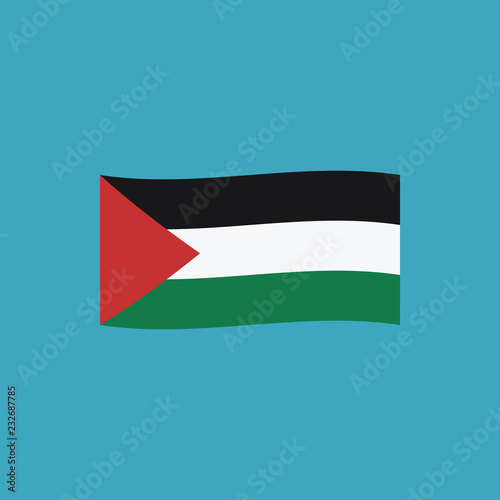 Free Download Palestine flag icon in flat design - GFXLoad