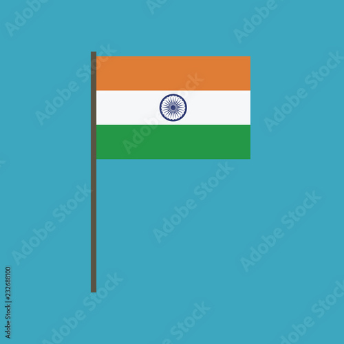 Free Download India flag icon in flat design - GFXLoad