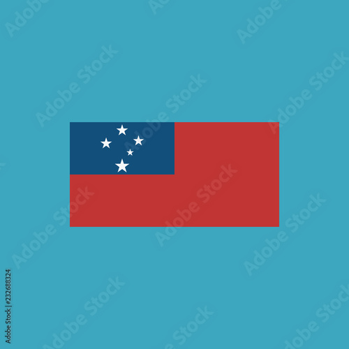 Free Download Samoa flag icon in flat design - GFXLoad