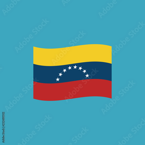 Venezuela flag icon in flat design