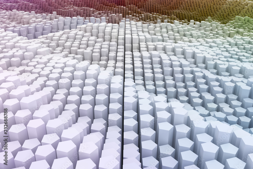 Fototapeta premium Shape composition, geometric structure blocks for design texture, background.