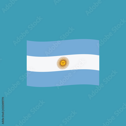 Argentina flag icon in flat design