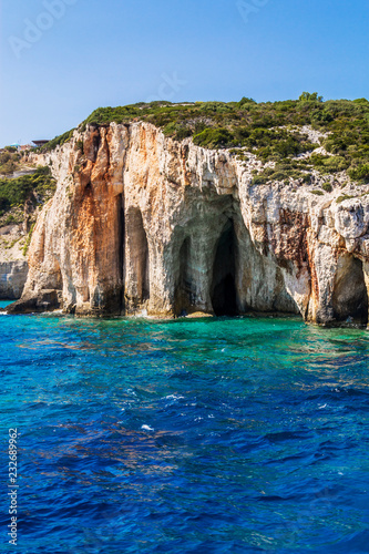 Part of the Blue Caves / Zakynthos / - the beautiful coast of the Ionian Sea
