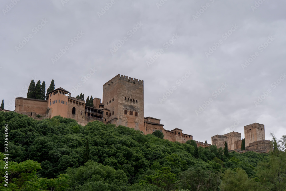 Alcazaba nazarí de la alhambra de Granada, Andalucía