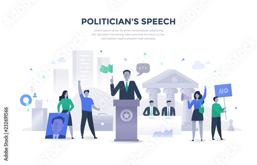 Politician Giving Speech Concept